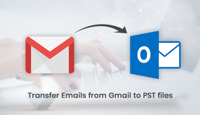 how to transfer emails from gmail to pst files