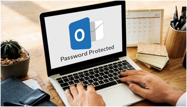 Password protected outlook pst