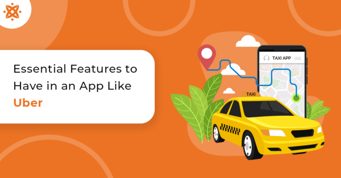 Taxi booking app features