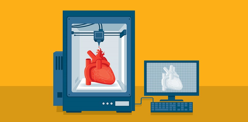 3D Printing illustration in medical