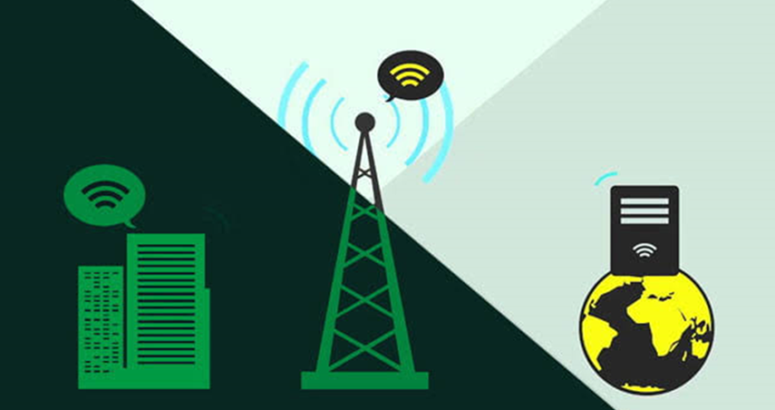 Network tower illustration