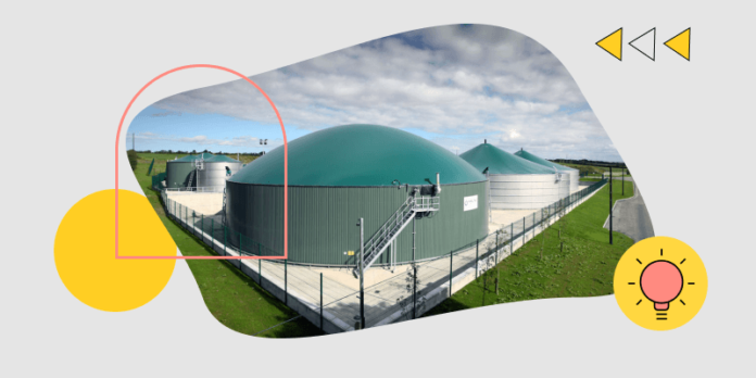 Biogas plant illustration