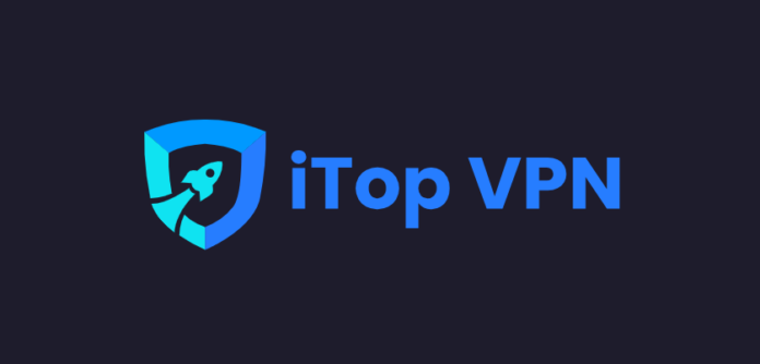 iTop VPN Logo with black background