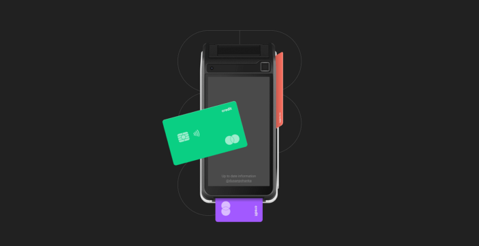 Billing solution illustration with a payment device and cards