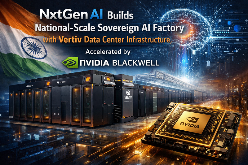 NxtGen AI Builds National-Scale Sovereign AI Factory with Vertiv Data Center Infrastructure, Accelerated by NVIDIA Blackwell NxtGen AI's sovereign AI factory launch